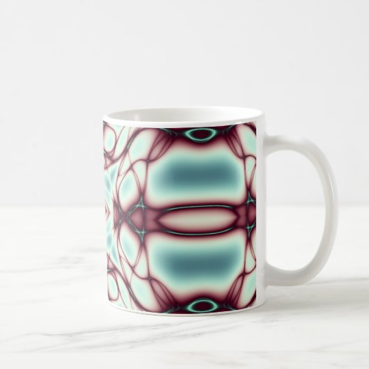 Roter Wirbels-abstrakte Kunst Kaffeetasse (Rechts)