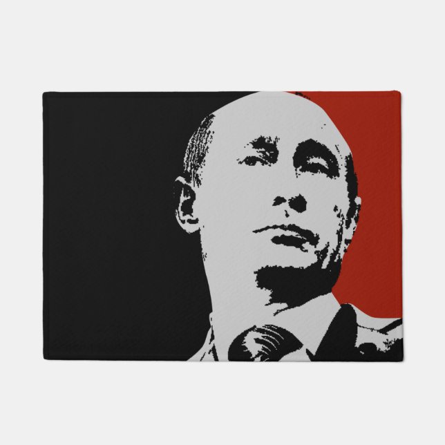 Roter Wladimir Putin Fußmatte (Vorderseite)