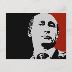 Roter Wladimir Putin Postkarte