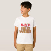 Roter Wolf retten T-Shirt (Vorne ganz)