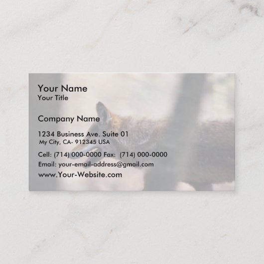 Roter Wolf Visitenkarte (Vorderseite)