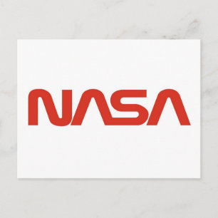 Roter Wurm-Logo der NASA Postkarte
