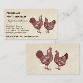 Roter Wyandotte Hühner Geflügelzucht Visitenkarte (Vorne/Hinten)