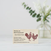 Roter Wyandotte Hühner Geflügelzucht Visitenkarte (Stehend Vorderseite)