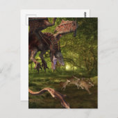 Roter Wyvern-Drache im Wald Postkarte (Vorne/Hinten)