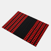 Roter Zaun Fußmatte (Schrägansicht)