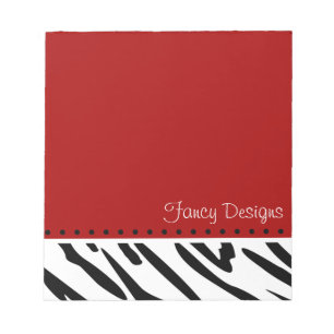 Roter Zebra-Druck Notizblock