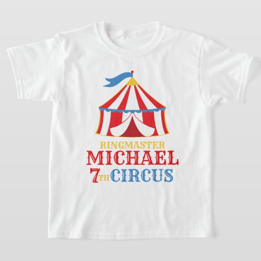 Roter Zelt Circus Karneval Geburtstagsfeier Shirt (Ablage )
