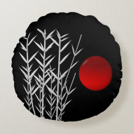 Roter Zen-Kreis Rundes Kissen