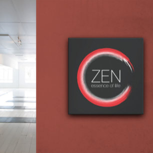 Roter Zen Leinwanddruck