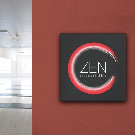 Roter Zen Leinwanddruck