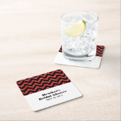 Roter Zickzack Glitzer Brautparty Untersetzer (Vor Ort)