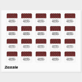 Roter Zickzack Glitzer Quinceañera Stickers (Blatt)