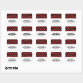 Roter Zickzack Glitzer Sweet 16 Stickers (Blatt)