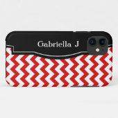 Roter Zickzack schwarzer Feld iPhone 5 Kasten Case-Mate iPhone Hülle (Rückseite (Horizontal))