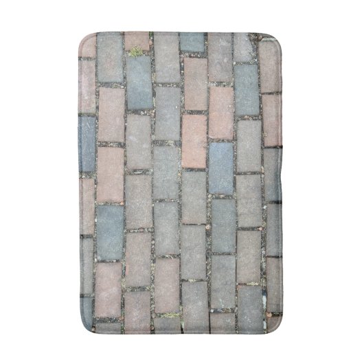 Roter Ziegelboden - Textur Badematte (Vorderseite Vertikal)