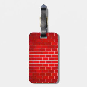 Roter Ziegelstein mit Hintergrundbeleuchtung Gepäckanhänger