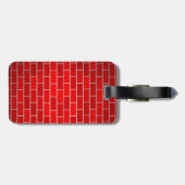 Roter Ziegelstein mit Hintergrundbeleuchtung Gepäckanhänger (Rückseite horizontal)