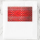 Roter Ziegelstein mit Hintergrundbeleuchtung Rechteckiger Aufkleber (Tasche)
