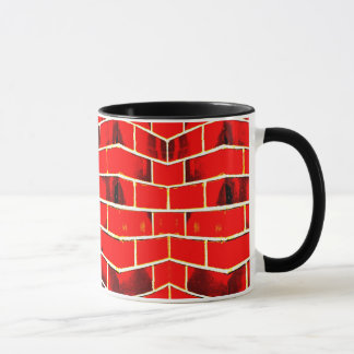 Roter Ziegelstein-Wand-Tasse Tasse