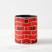 Roter Ziegelstein-Wand-Tasse Tasse (Zentrum)