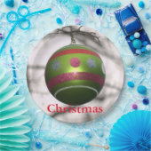 Roter Zierball Pappteller (Party)