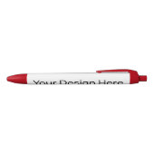 Roter Zierstift mit blauer Tinte Kugelschreiber (Oberseite)