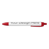 Roter Zierstift mit blauer Tinte Kugelschreiber (Unterseite)