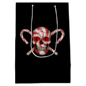 Roter Zuckerstange-Zuckerschädel-mittlere Mittlere Geschenktüte (Rückseite)