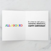 Roter Zug (8,5" x 11") Großer Grußkarte Karte (Innenseite)