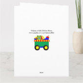 Roter Zug (8,5" x 11") Großer Grußkarte Karte (Rückseite)