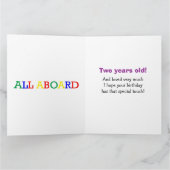 Roter Zug (8,5" x 11") Großer Grußkarte Karte (Innenseite)