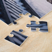 Roter Zug im Snowy Mountain Valley Puzzle (Seite)