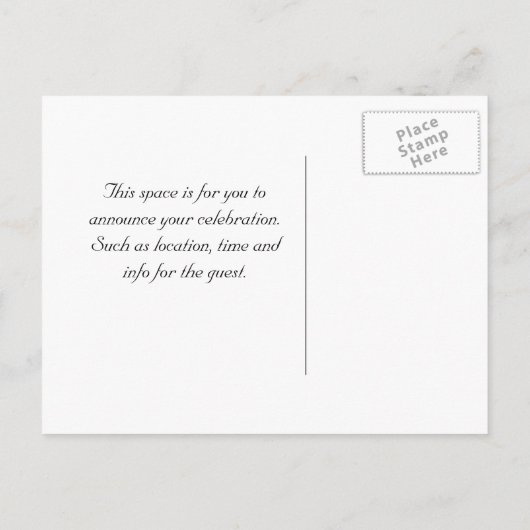 Roter Zug Save the Date Postkarte (Rückseite)