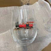 Roter Zug Weinglas Ohne Stiel