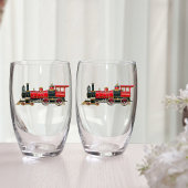 Roter Zug Weinglas Ohne Stiel