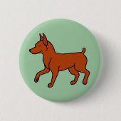 Roter Zwergpinscher Button (Vorderseite)