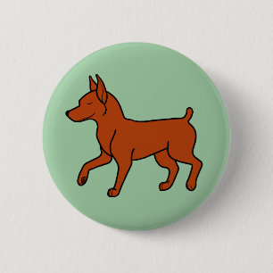 Roter Zwergpinscher Button