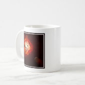 Roter Zwergstern, der von einem hypothetischen Exo Kaffeetasse (Vorderseite Links)