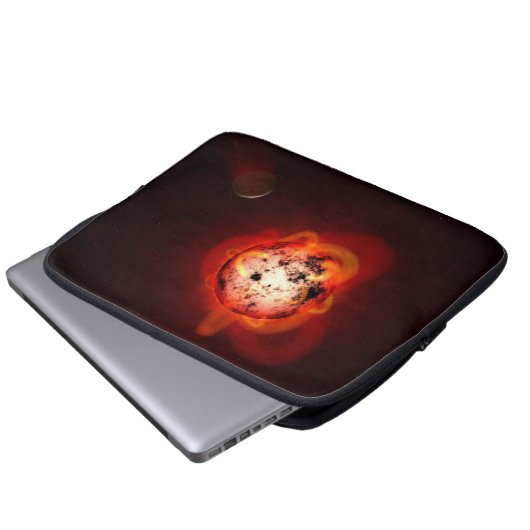 Roter Zwergstern, der von einem hypothetischen Exo Laptopschutzhülle (Vorne Knopf)