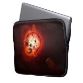Roter Zwergstern, der von einem hypothetischen Exo Laptopschutzhülle (Vorderseite Links)