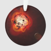 Roter Zwergstern, der von einem hypothetischen Exo Ornament (Vorderseite)