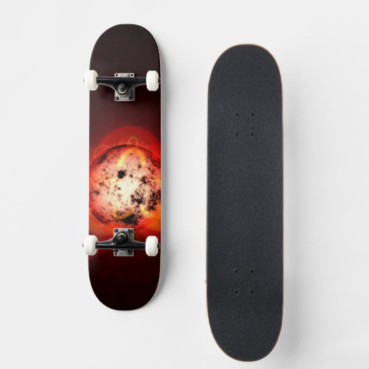 Roter Zwergstern, der von einem hypothetischen Exo Skateboard (Vorderseite)