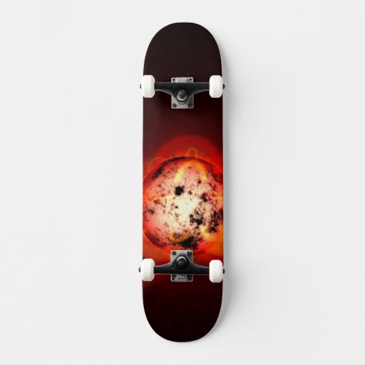 Roter Zwergstern, der von einem hypothetischen Exo Skateboard (Vorderseite)