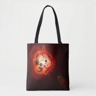 Roter Zwergstern, der von einem hypothetischen Exo Tasche