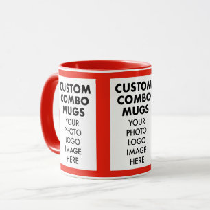 Rotes 4:6-Portrait-Fotobild 3 x Foto benutzerdefin Tasse