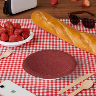 Rotes 4. Juli Glitter Pappteller