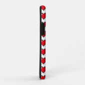 Rotes 8-Bit-Pixel-Herz-Muster Case-Mate iPhone Hülle (Hinten/Rechts)