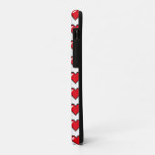 Rotes 8-Bit-Pixel-Herz-Muster Case-Mate iPhone Hülle (Hinten/Links)