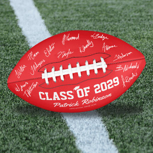 Rotes Abschlussjahrgang-Jahr-Signet Football